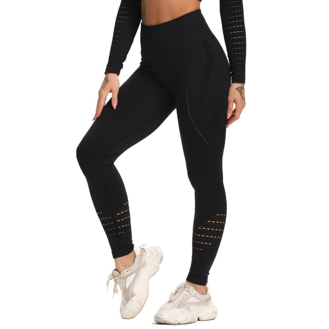 Katrexa Black Seamless Yoga Suit Set (S, M, L) - Katrexa Store